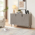 [en. casa] Comoda living Starvili cu 3 usi, design modern, 115x38x75 cm, gri (89057951) Comoda