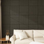Neu. Holz Set 16 panouri acustice decorative Vang 60x60 cm, stejar gri inchis (89536445)