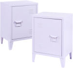 [en. casa] Set 2 noptiere metalice Inari lila cu usa stanga/dreapta, 57 x 40 x 30 cm (87667907)