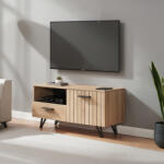 [en. casa] Comoda TV Noppen 100x38x49 cm, aspect stejar si negru, [en. casa] (89361663)