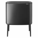 Brabantia Bo Touch 1008854 hulladéktároló, 36 liter, Lágy és csendes nyitás, Nagy nyílás, Sötétszürke