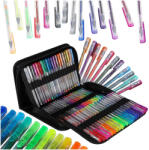  Színes Zseléstoll Készlet Cipzáros Tokban - 100db