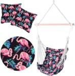 SPRINGOS brazil Függőszék párnákkal - fekete-rózsaszín (HM030)