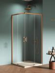 NEW TRENDY Prime Copper Brushed cabină de duș 100x100 cm pătrat cupru periat/sticlă transparentă D-0812A/D-0813A (D0812A/D0813A)