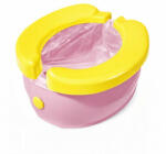  Összecsukható utazó bili gyerekeknek, 1-5 éves korig, ABS+PP+szilikon, 20x21x10 cm - rózsaszín