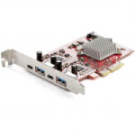 StarTech USB 3.1 Gen2 2x Type-C 2x Type-A bővítő kártya PCIe (PEXUSB312A2C2V) (PEXUSB312A2C2V) - aqua