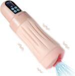XISE Masturbator Pussy Automatic, 9 Moduri Vibratii, 5 Tipuri Suctiune, Ecran LCD, Material Superskin, Incarcare USB, 28 cm