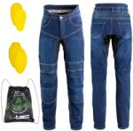  Férfi motoros farmer W-TEC Biterillo Evo, sztreccs panelek, rugalmas anyag, hálós bélés, aramidszál erősítés kék 3XL, meghosszabbított hossz