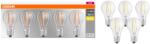 OSRAM Base átlátszó üveg búra, 7W, 806lm, 2700K, E27 LED körte izzó 5 db