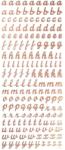 DALPRINT 168 db öntapadós matrica készlet, Dalprint, Letters, 10 x 24 cm, Arany (590042)