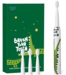 JTF Set 2 x Periuta Dinti Electrica Copii, JTF Sonic, Verde, J20C, 4 Capete Periuta, Cablu Incarcare (AMS-2xSMT-1378)