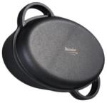 Newalor Set 2 x Tava din Fonta pentru Rata, cu Capac si Maner, 38 x 26 x 12 cm, Neagra, Newalor (RAM-2xMRK-NW26)
