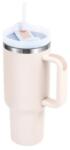 Newalor Set 2 x Cana Termica din Inox cu Paie, Perete Dublu, 1183 ml, Pastel, Newalor (RAM-2xMRK-NW17Pastel)