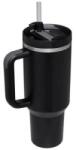 Newalor Set 2 x Cana Termica din Inox cu Paie, Perete Dublu, 1183 ml, Negru, Newalor (RAM-2xMRK-NW17Black)