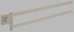 Villeroy & Boch Suport pentru prosop, cu brat dublu, 432 mm, nichel periat (Brushed Nickel Matt), Villeroy & Boch Elements Striking TVA15202500064 TVA15202500064 (TVA15202500064)