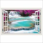 Blueback MAT Fotótapéta Window Waterfall türkiz, 135 x 90 cm (BBIMG7219)
