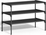 Brius Raft pantofi 3 niveluri cu rafturi textile si cadru metalic, 62x30x54 cm, negru (EZ-LSH023BH01) Pantofar