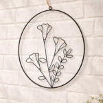 NORTENE Flowall fém faldekoráció virágmintával, kerti fali dekor (Ø30 cm) (2023305)