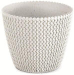 Prosperplast Ghiveci de flori SLOFY ECO WOOD alb 21, 8 cm