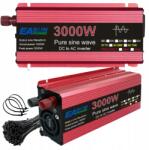NEW Feszültségátalakító Teherautóhoz 24V 230V 3000W Tiszta Sinusoida Sinus