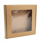  14x12x2 cm Ablakos doboz négyzet Eco Bronz 10 db-os szett