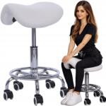 Cerlo Hoker Kozmetikai szék Forgó Fodrász Nyereg állítható (TK2 BIAŁY)