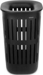 Brabantia Collect-It Laundry Basket magasított szennyestartó kosár levehető Quick-Drop fedővel, 55L, szellőző test, újrahasznosított műanyag, fekete - 244667 (244667)