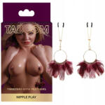 TABOOM Mellbimbó bilincsek tollakkal Taboom Bdsm kiegészítők, Ezüst (8713221824585)