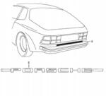 Porsche 924 944 széles hátoldali matrica, fekete