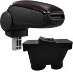  Cotieră pentru Peugeot 208 1 (03.2012-06.2019) negru piele ecologica cu cusatura rosie () (AVR-PG281220-N2A)