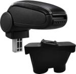  Cotieră pentru Peugeot 208 1 (03.2012-06.2019) negru piele ecologica cu cusatura alba () (AVR-PG281220-N2A)