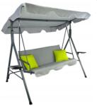 Garden Line Balansoar de grădină A-TYPE 170 × 118 × 153 cm - Gri cu perne în nuanță lime verde (KRE9987)