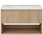 TMP cabinets SLIM STRIPE 75 fali függesztett fürdőszobabútor - SKY E-8099-75 porcelán mosdóval - 75 x 46 cm - pepita - 114 900 Ft