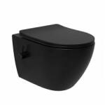 SAT WC bidével felakasztható SAT Fusion fekete matt felülettel hátsó kifolyással SATFUS11BFCBKM (6736HC-MB)