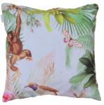  Dekoratív párna, Family Meble, 100% poliészter párnahuzat, Habszivacs töltet, Dekoratív, Kivehető párnahuzat, Méretek 45 x 45 cm, Fehér/zöld (PODUSZKAGARDEN2_12370585504)