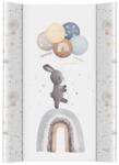 CEBA BABY Salteluță de înfășat cu 2 margini și placă solidă (50x70) Basic Rainbow Walk (AGSAGS-216-000-817) Saltea de infasat