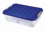 Heidrun Clipbox átlátszó tárolódoboz 30L gurulós (401614)