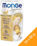 Monge Supreme Adult Alutasakos Macskaeledel (Tonhal, Tengeri Sügér és Burgonya) - 24x80 g