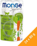 Monge Supreme Kitten Alutasakos Macskaeledel (Tonhal, Borsó és Bébirépa) - 24x80 g