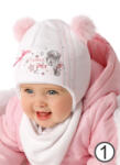  Marika téli sapka pamuttal bélelve (40) - kis cica fehér