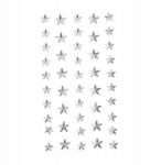 DpCraft Öntapadó Kristály Csillagok Ezüst Színű 46DB (GRKR-129)