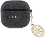 Guess 4G husă cu charm strass pentru AirPods 4 negru (GUA4P4E4CDK)
