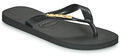 Havaianas Lábujjközös papucsok TOP LOGO METALLIC Fekete 37 / 38