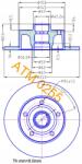 ATM Mikoda Féktárcsa Hátsó Audi 0255/ATM