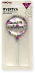 FunCakes Lufi alakú gyertya, pink, Boldog Szülinapot, 14cm (653147)
