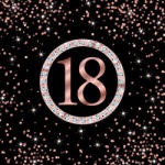 POL-MAK Happy Birthday 18 Rose Gold szalvéta 20 db-os 33x33 cm PKK057005 (PKK057005)