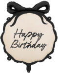  Happy Birthday fólia lufi, kerek, vegyes színek, 47, 5x45 cm (FB392)