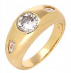 Xuping Arany gyűrű Strassz sebészeti acél R 22 (199012)