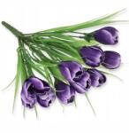 Dalia-RP Krokodil csokor sötét lila virágok mesterséges tavaszi virágok (krokusy sztuczne do dekoracji)