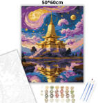  Misztikus templomtükör - számfestő készlet - 50×60 cm (Keretre feszítve)